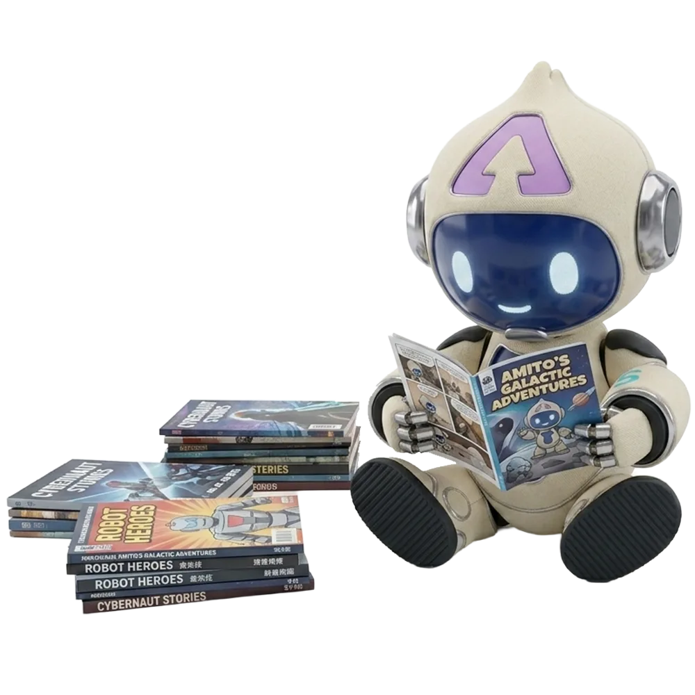 Amito reading comics
